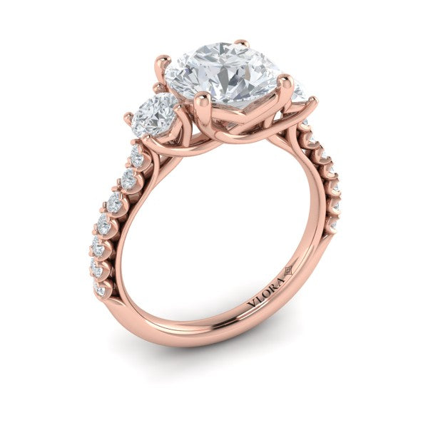 Classic Trio Three Stone Engagement Ring