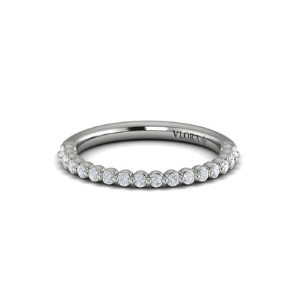Matching Band for Oval Diamond Engagement Ring with Double Row Diamond Band