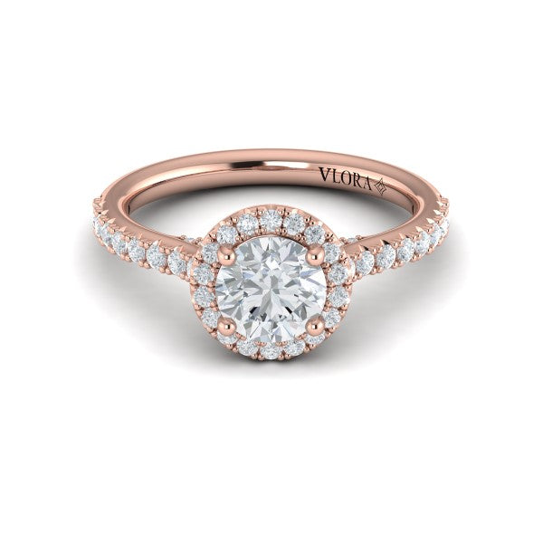 Classic Round Halo Engagement Ring