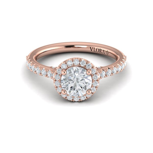 Classic Round Halo Engagement Ring