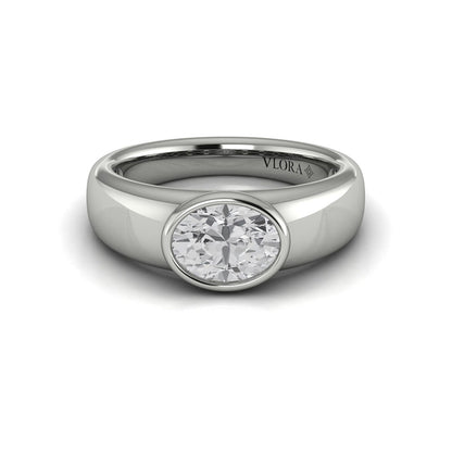 Sculpted Serenity Engagement Ring
