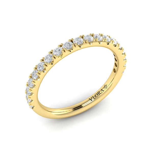 Matching Bands Wedding Band in 14K Yellow Gold by Vlora Bridal