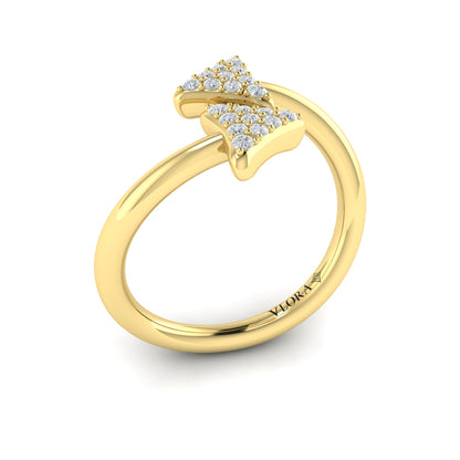 Diamond Trinity Wrap Ring