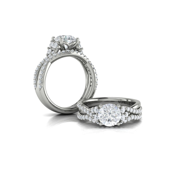 Round Classic Engagement Ring in Platinum by Vlora Bridal