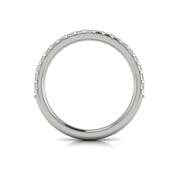 Matching Bands Wedding Band in 14K White Gold by Vlora Bridal