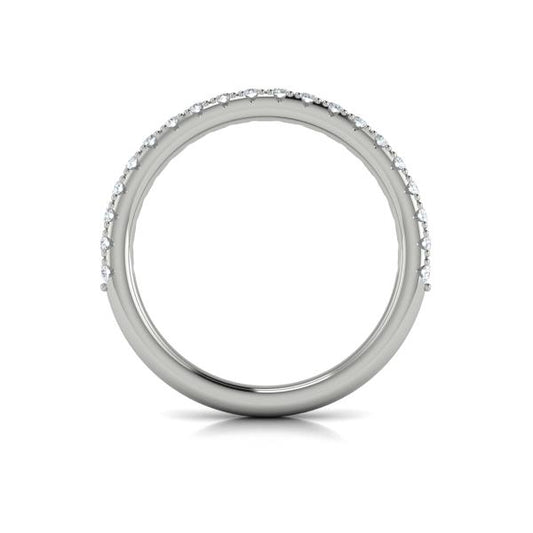 Matching Bands Wedding Band in 14K White Gold by Vlora Bridal
