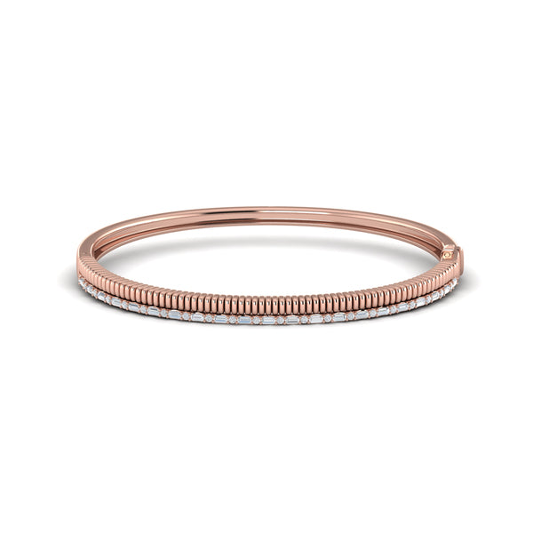 Channeled Diamond Bangle