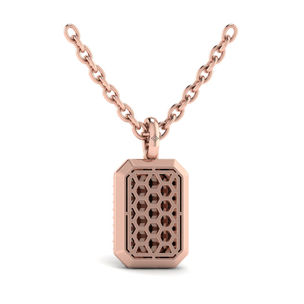 Diamond Medallion Alphabet Pendant Link Necklace, S