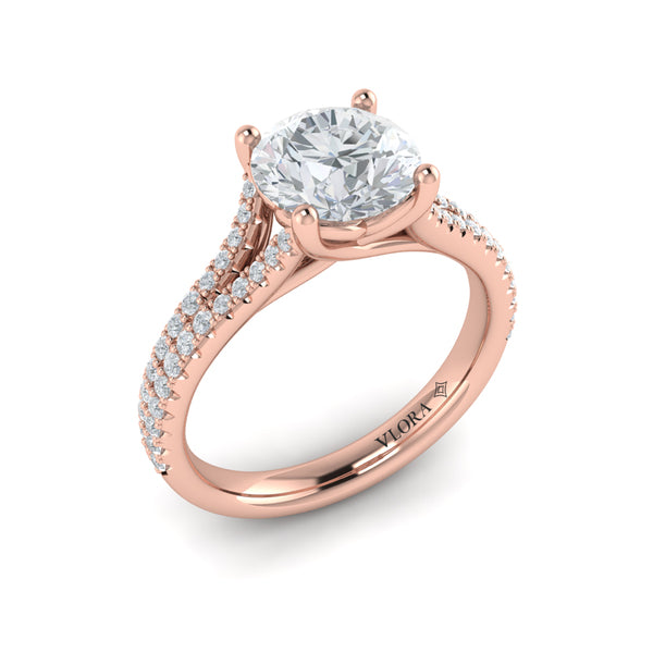 Splendid Cathedral Split Shank Engagement Ring