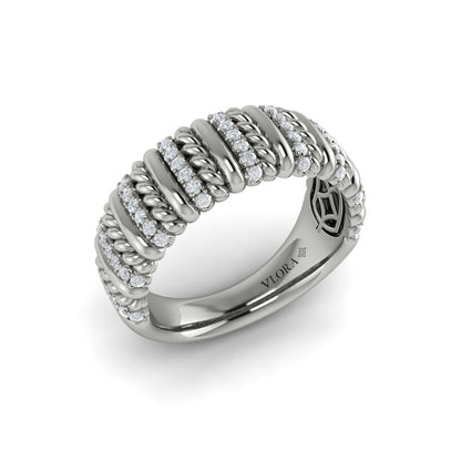 Diamond Rope Ring