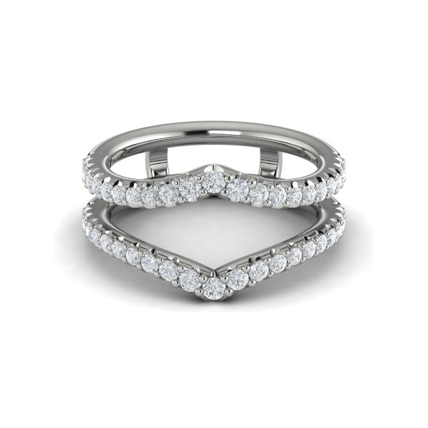 Enhancer Wedding Band in Platinum by Vlora Bridal