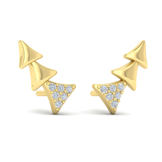 Diamond and Multi Trinity Ear Climber