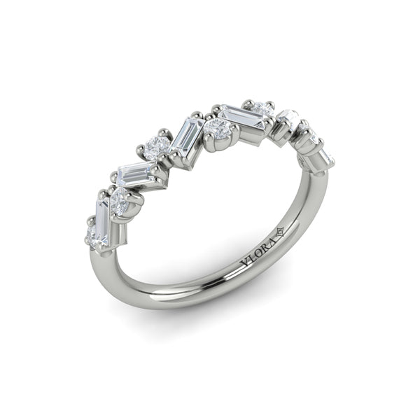 Stackable Bands Wedding Band in Platinum by Vlora Bridal