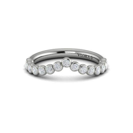 Contour Bands Wedding Band in Platinum by Vlora Bridal