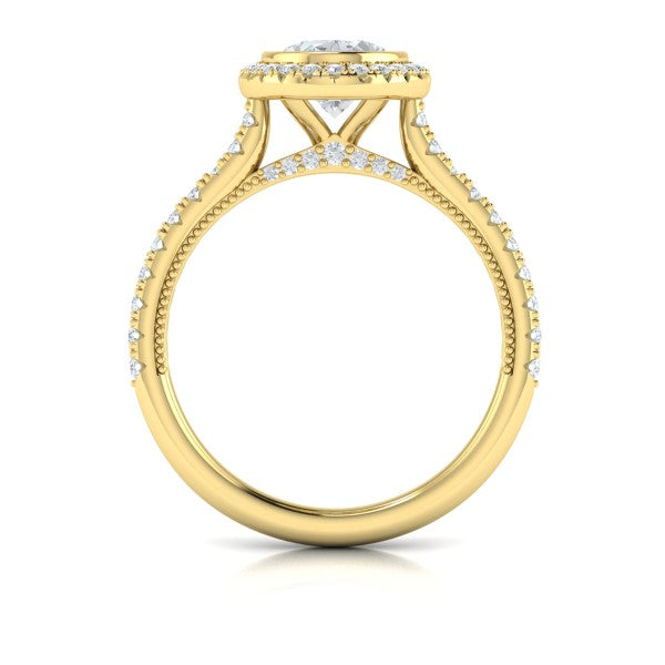 Regal Halo Oval Engagement Ring