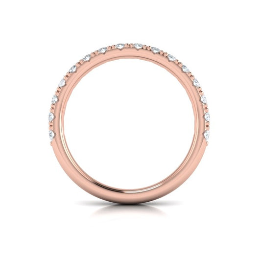 Matching Bands Wedding Band in 14K Rose Gold by Vlora Bridal
