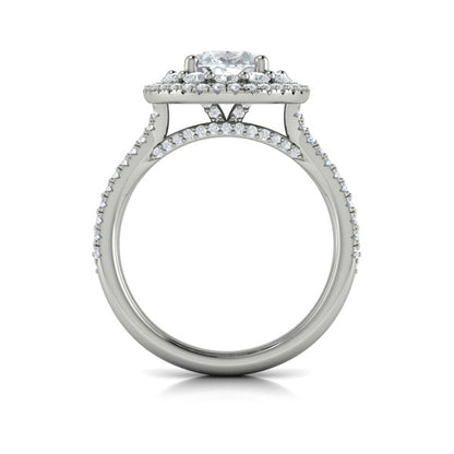 Grand Double Halo Oval Engagement Ring