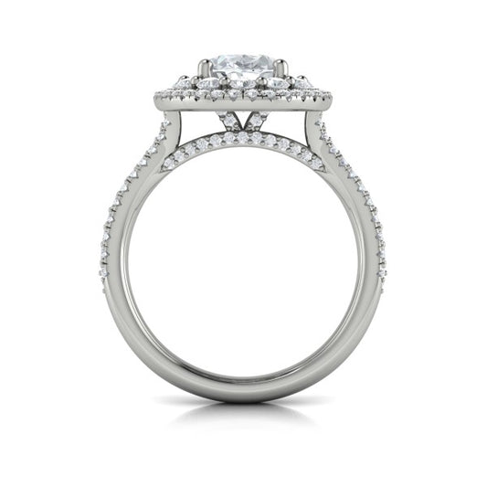 Grand Double Halo Oval Engagement Ring
