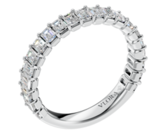 Bold Emerald Cut Stackable Band