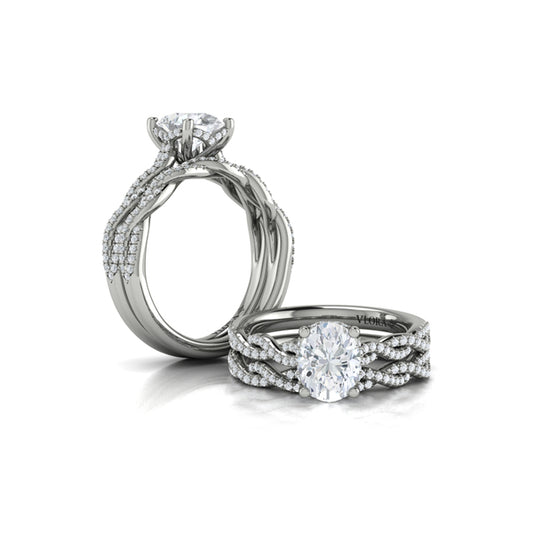 Matching Band for Splendid Cathedral Split Shank Oval Engagement Ring