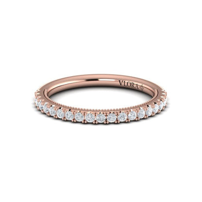 Matching Bands Wedding Band in 14K Rose Gold by Vlora Bridal