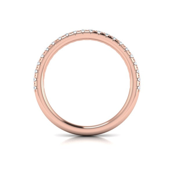 Matching Bands Wedding Band in 14K Rose Gold by Vlora Bridal