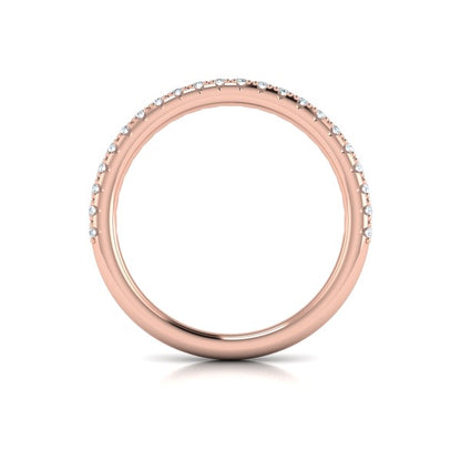 Matching Bands Wedding Band in 14K Rose Gold by Vlora Bridal