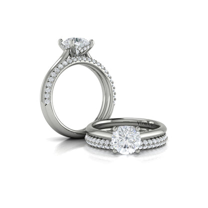 Matching Bands Wedding Band in Platinum by Vlora Bridal