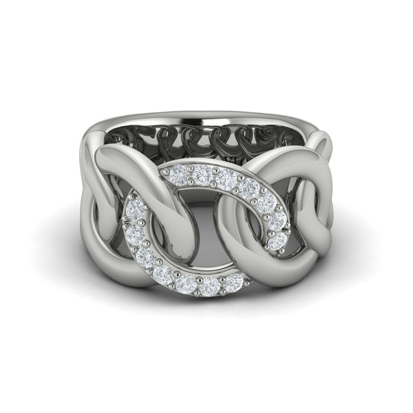 Diamond Interlaced Ring
