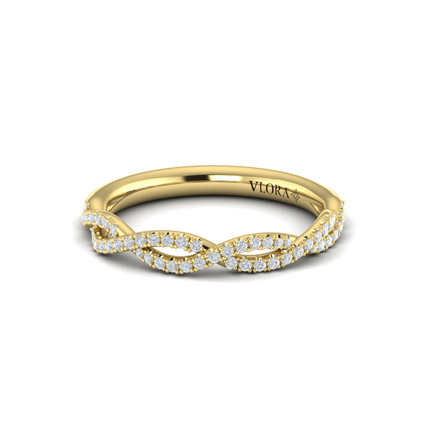 Matching Bands Wedding Band in 14K Yellow Gold by Vlora Bridal