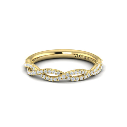 Matching Bands Wedding Band in 14K Yellow Gold by Vlora Bridal