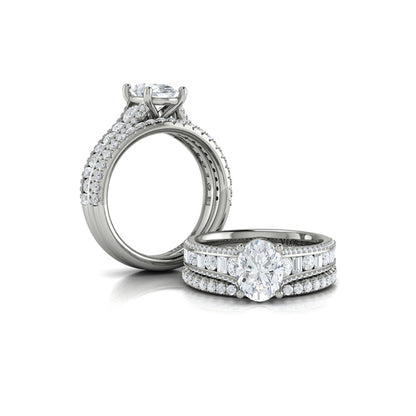 Oval Classic Engagement Ring in Platinum by Vlora Bridal