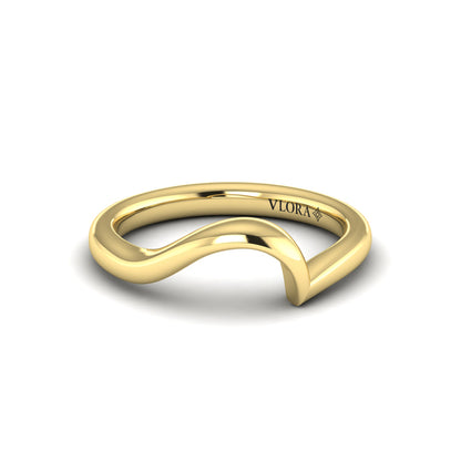 Matching Band for Modern Swirl Bezel Engagement Ring