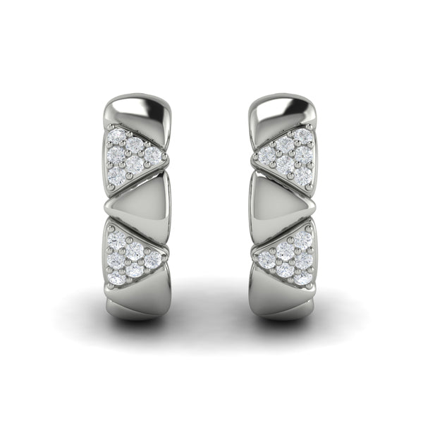 Diamond Earrings from MIRAVEL Collection in 14KT White Gold