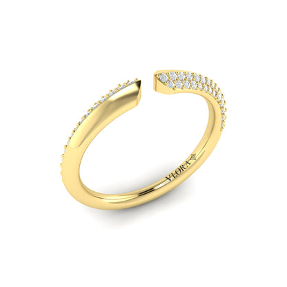 Pavé Diamond Open Band Ring