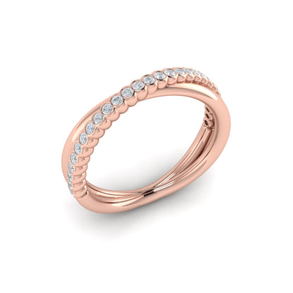 Slim Crossed Stackable Band