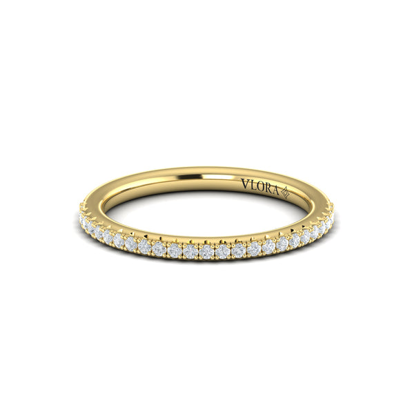 Matching Bands Wedding Band in 14K Yellow Gold by Vlora Bridal