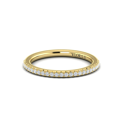 Matching Bands Wedding Band in 14K Yellow Gold by Vlora Bridal