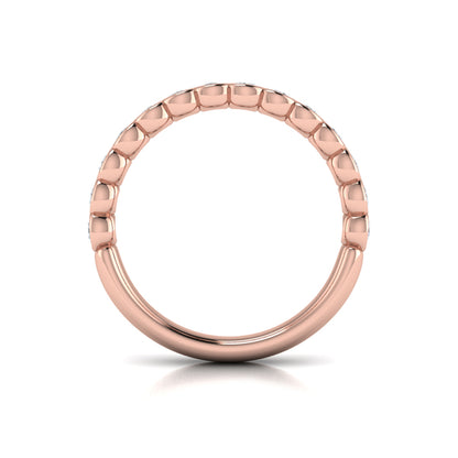 Matching Band for Round Diamond Engagement Ring with Bezel-Set Diamond Band