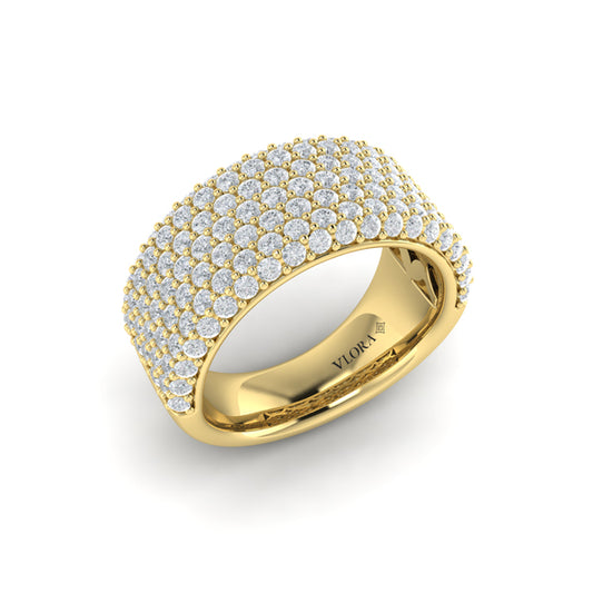 Diamond Multi-Row Statement Ring