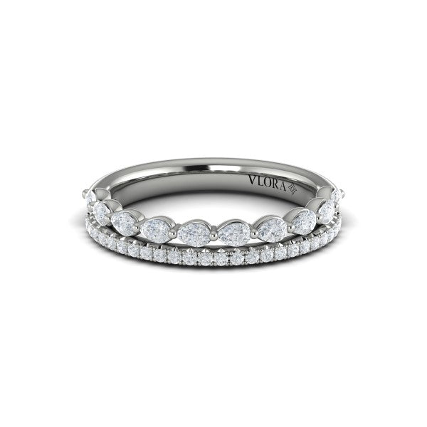 Stackable Bands Wedding Band in Platinum by Vlora Bridal