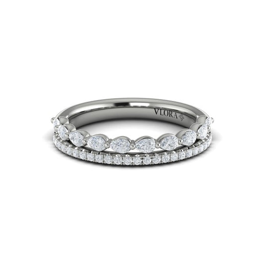 Stackable Bands Wedding Band in Platinum by Vlora Bridal