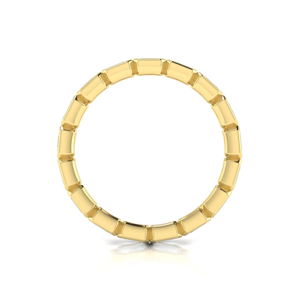 Bezel Set Emerald Cut Eternity Ring