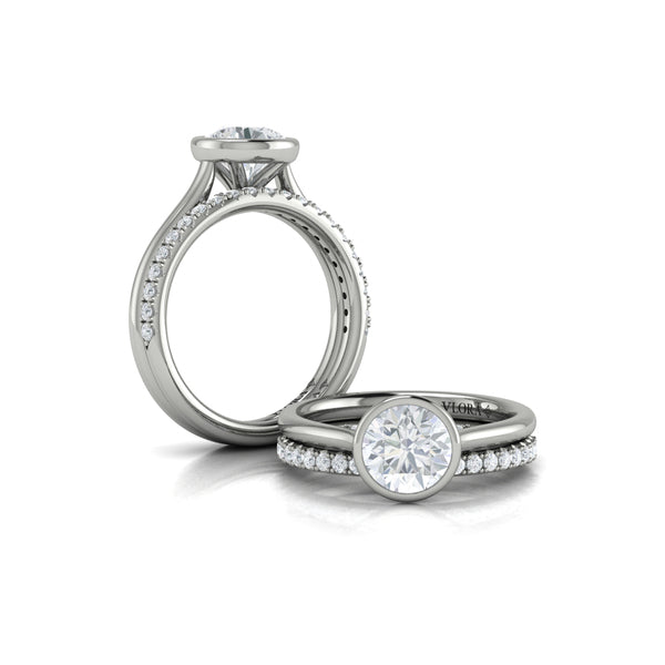 Matching Bands Wedding Band in Platinum by Vlora Bridal