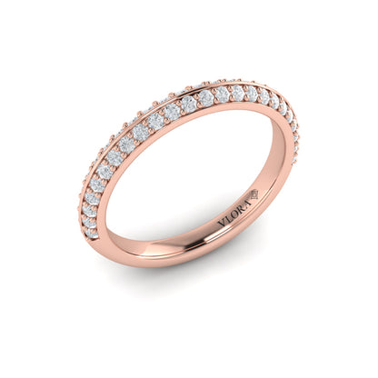 Matching Bands Wedding Band in 14K Rose Gold by Vlora Bridal