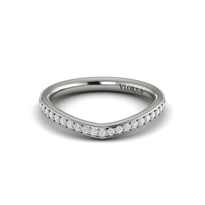 Diamond Contour Wedding Band