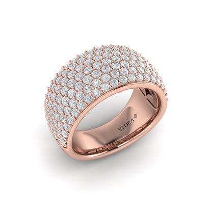 Diamond Multi-Row Statement Ring