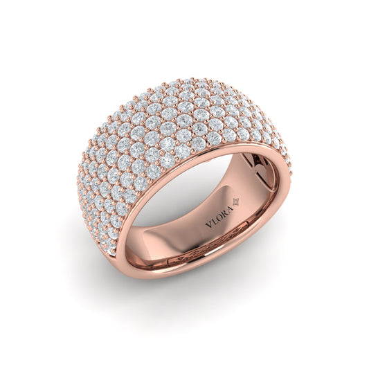 Diamond Multi-Row Statement Ring