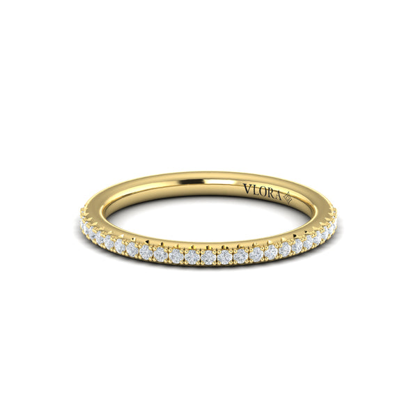 Matching Bands Wedding Band in 14K Yellow Gold by Vlora Bridal