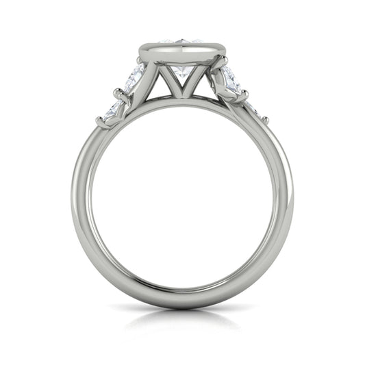 Marquise Bezel Diamond Accent Ring